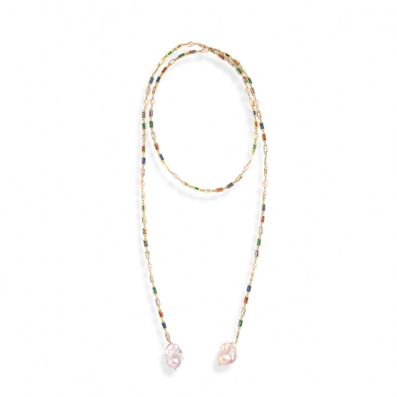 Sincérité Baroque Pearl Gemstones Necklace