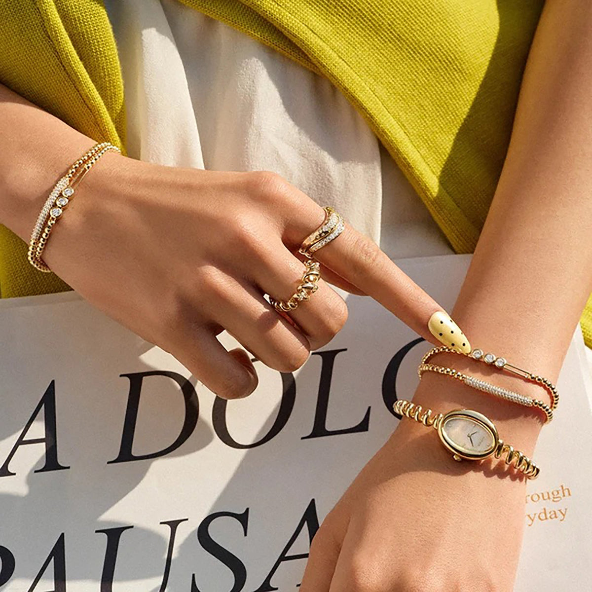 Stefania 14K Gold Fusilli Ring
