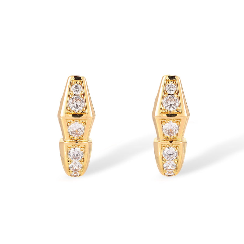 Stefanie 14K Gold Snake Earrings
