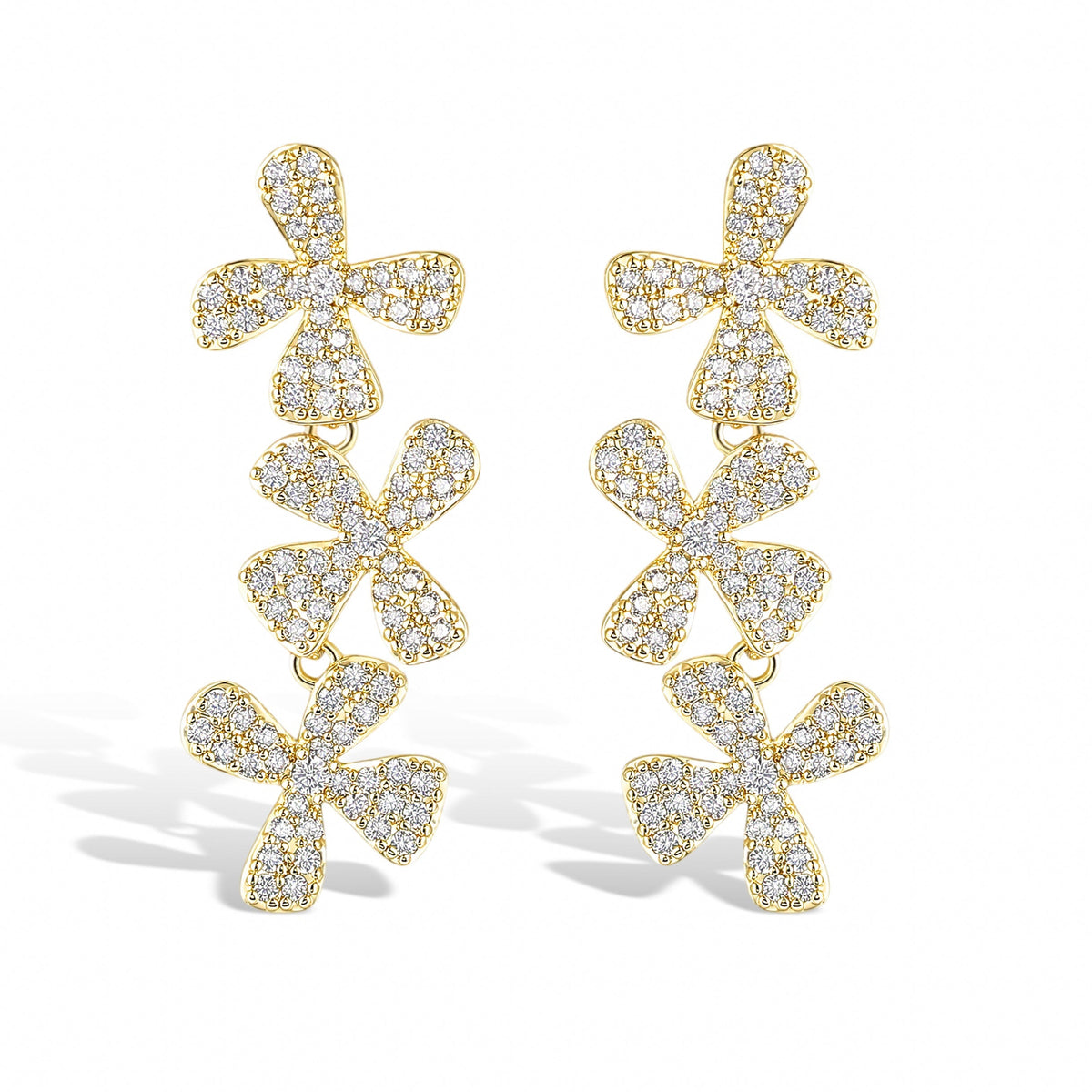 Hiéronymie Chanceux 14K Gold Floral Earrings