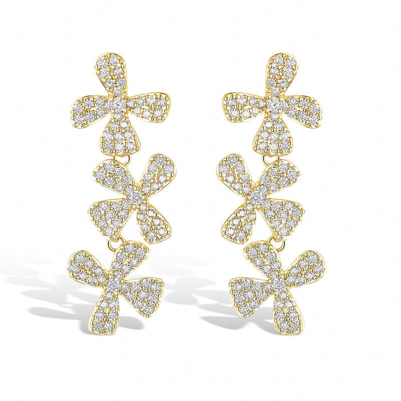 Hiéronymie Chanceux 14K Gold Floral Earrings