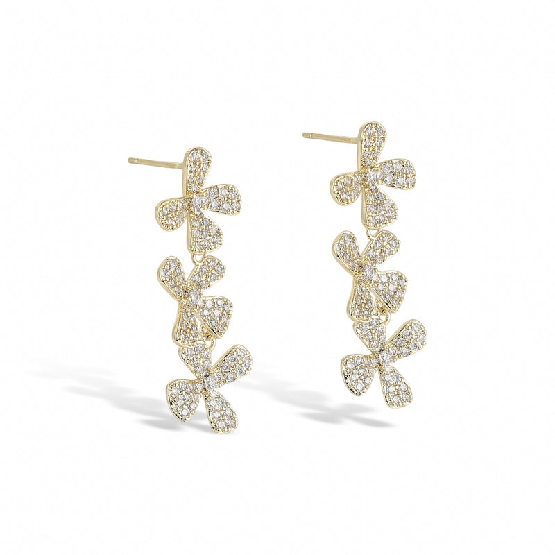 Hiéronymie Chanceux 14K Gold Floral Earrings