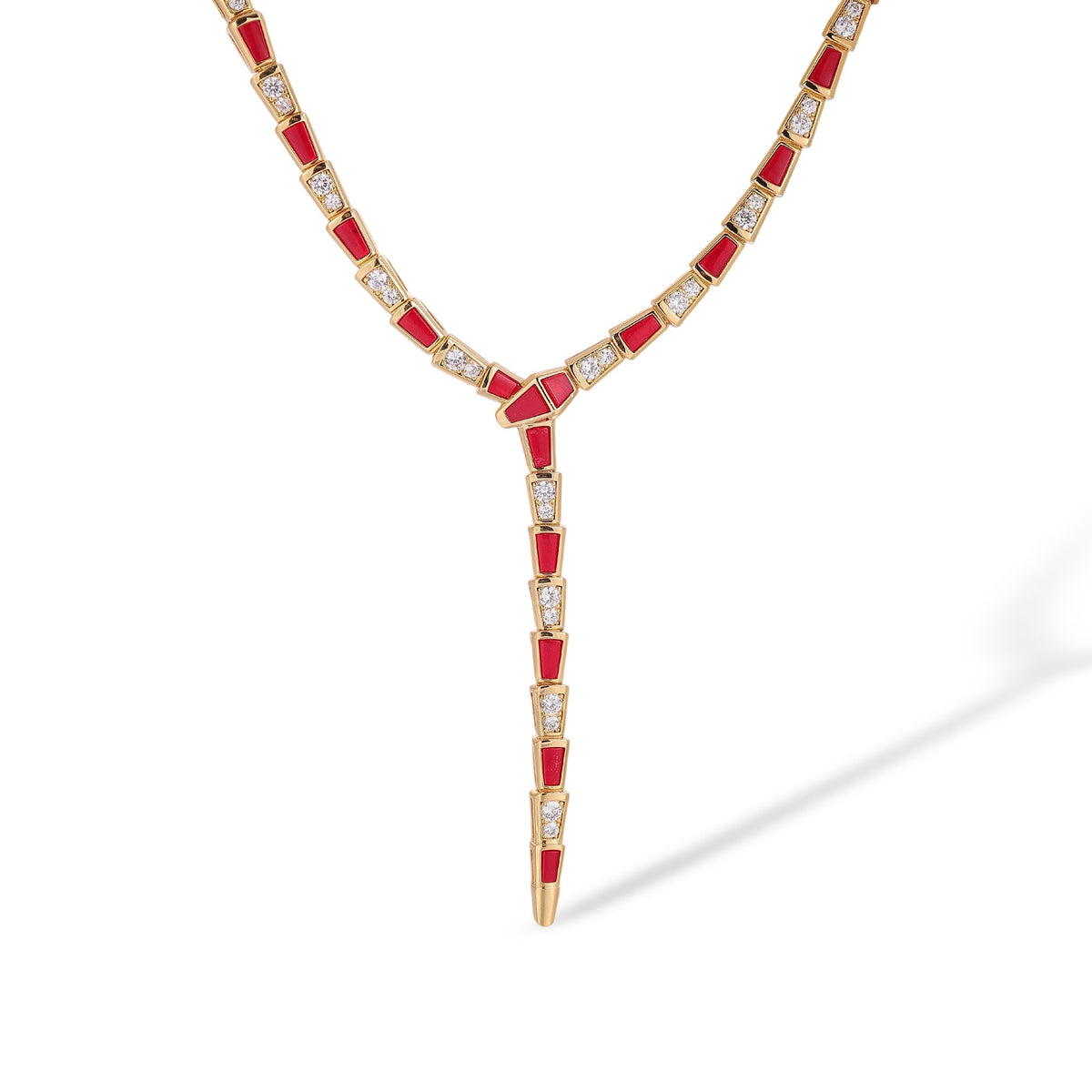 Udelgard 14K Gold Snake Y Shape Necklace