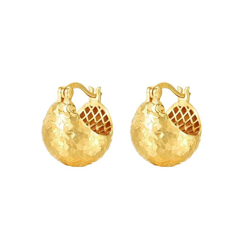 Wiebke 14K Gold Half-Sphere Earrings