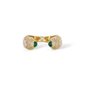 Wulfhild 14K Gold Star Mother-Of-Pearl Open Ring
