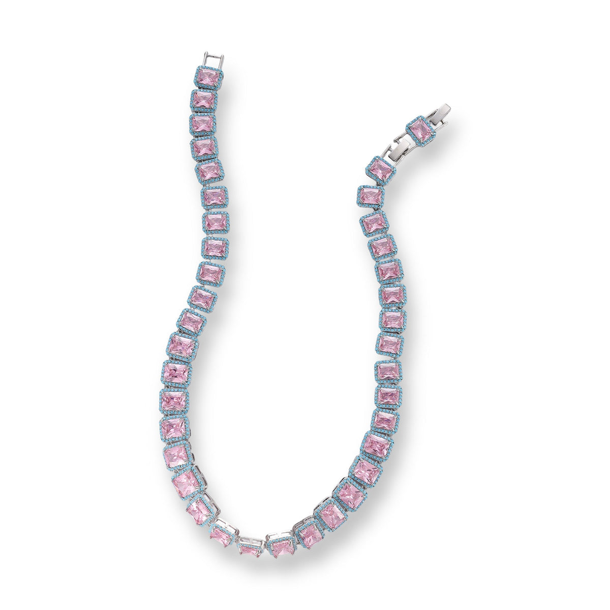 Ylva Pink Square Necklace