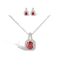 Zéphyrine Ruby Round Necklace Set