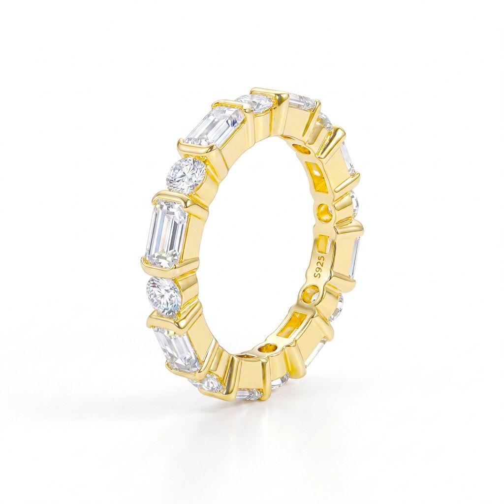 Moissanite Pavé Band Ring