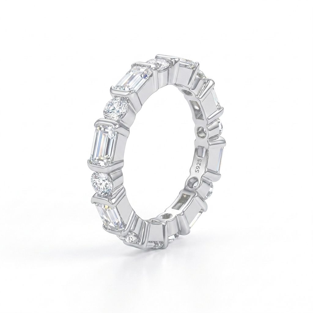 Moissanite Pavé Band Ring