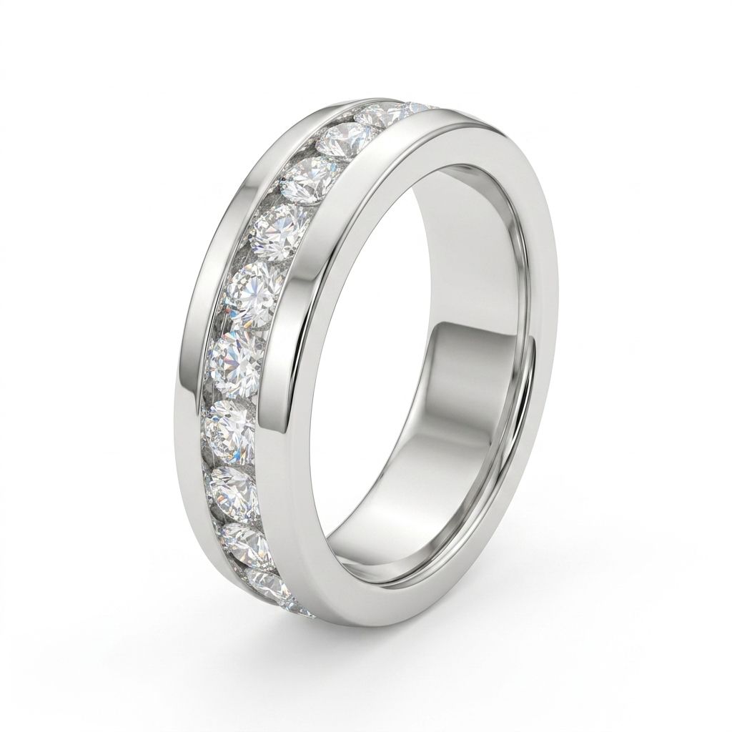 Moissanite Pavé Band Ring