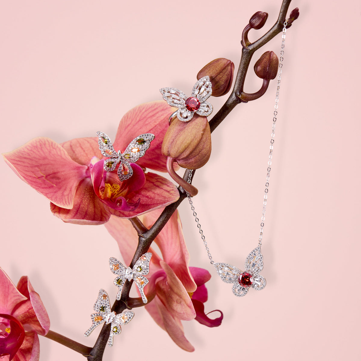 Dietlinde Ruby Butterfly Open Ring