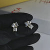 Moissanite Heart Cluster Stud Earrings